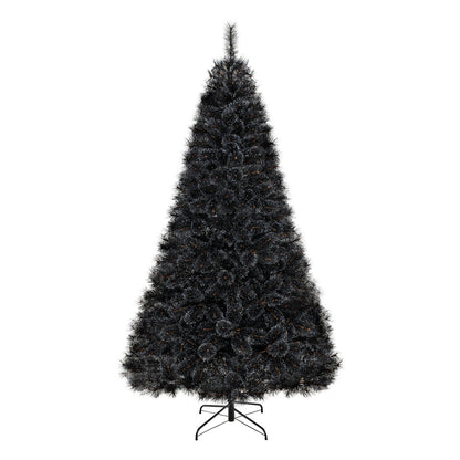 6/7/8 Feet Black Artificial Halloween Christmas Tree with PVC Branch Tips and 210/320/450 Cool White LED Lights-L, Black Christmas Tree at Gallery Canada