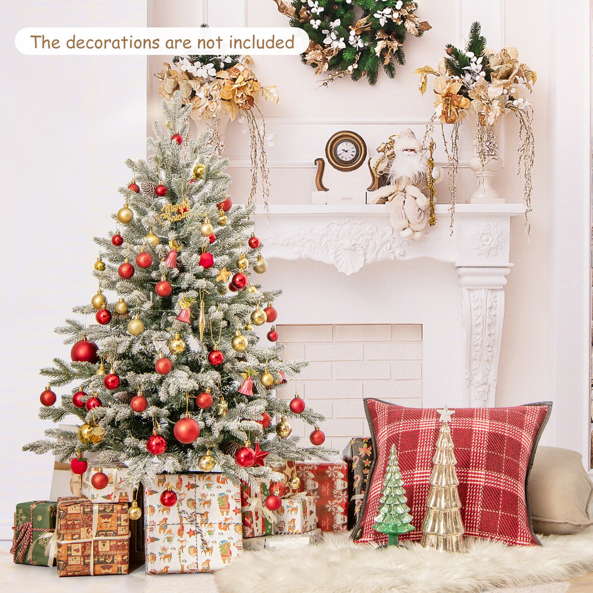 4 FT Pre-Lit Artificial Christmas Tree, 100 LED Lights, Green Christmas Tree at Gallery Canada