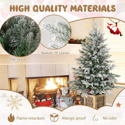 4 FT Pre-Lit Artificial Christmas Tree, 100 LED Lights, Green Christmas Tree at Gallery Canada