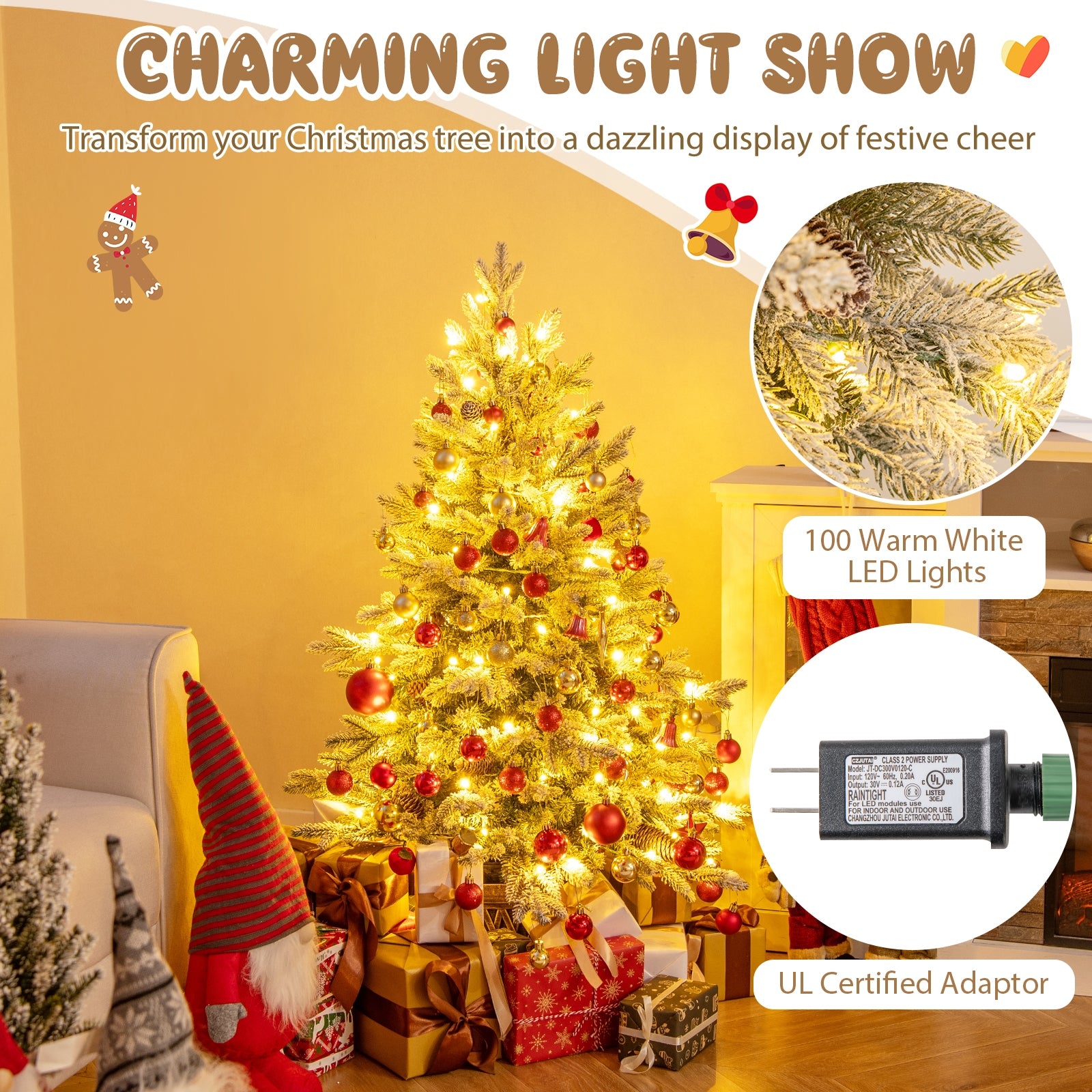 4 FT Pre-Lit Artificial Christmas Tree, 100 LED Lights, Green Christmas Tree at Gallery Canada