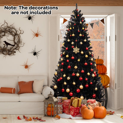 6/7/8 Feet Artificial Christmas Tree, 6 Lighting Modes, Spooky Sounds, Black Christmas Tree at Gallery Canada