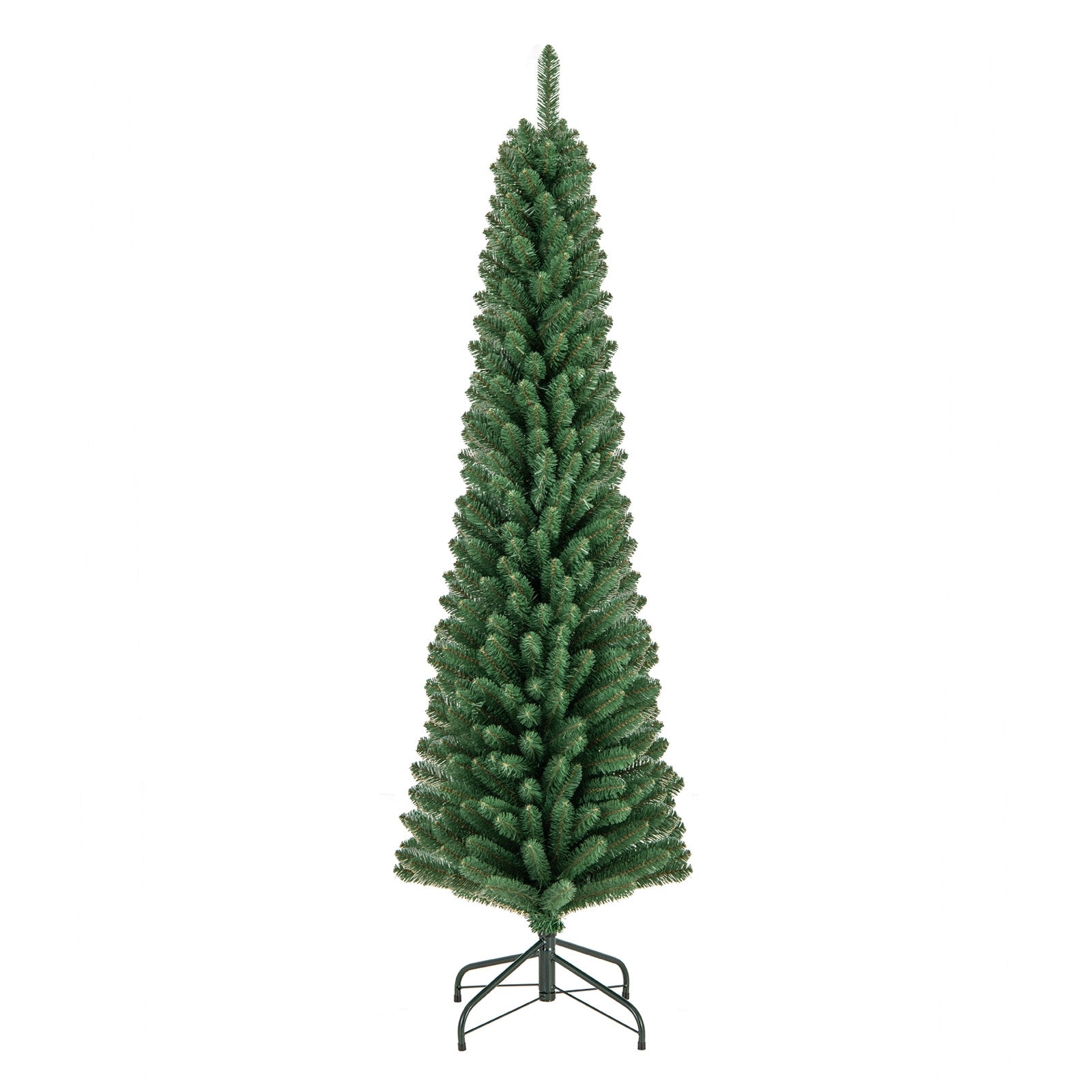 6 Ft Pencil Christmas Tree, 671 Memory Wire Tips, Metal Stand, Green Christmas Tree Green at Gallery Canada