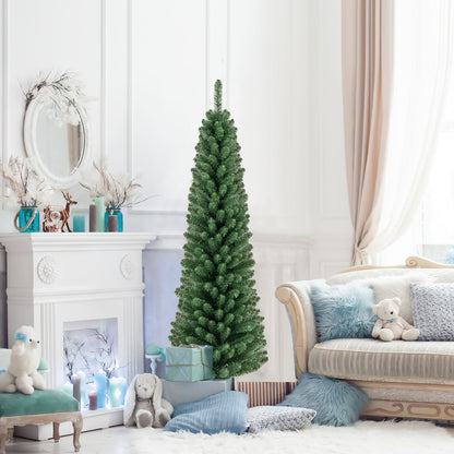 5 Feet Pencil Christmas Tree, Memory Wire Branch Tips, Metal Stand, Green Christmas Tree at Gallery Canada