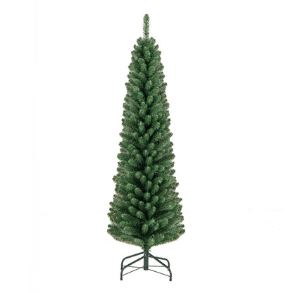 5 Feet Pencil Christmas Tree, Memory Wire Branch Tips, Metal Stand, Green Christmas Tree Green at Gallery Canada