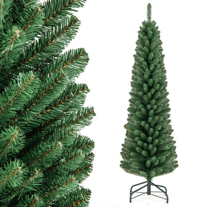 5 Feet Pencil Christmas Tree, Memory Wire Branch Tips, Metal Stand, Green Christmas Tree at Gallery Canada