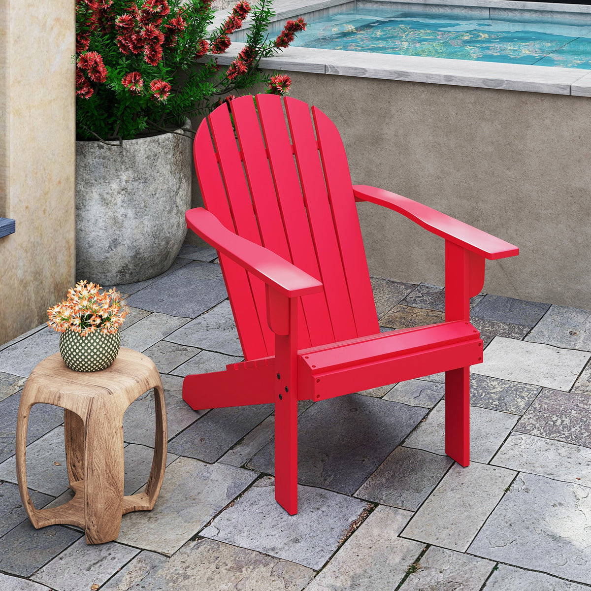 Acacia Wood Adirondack Chair, Red Adirondack Chairs at Gallery Canada