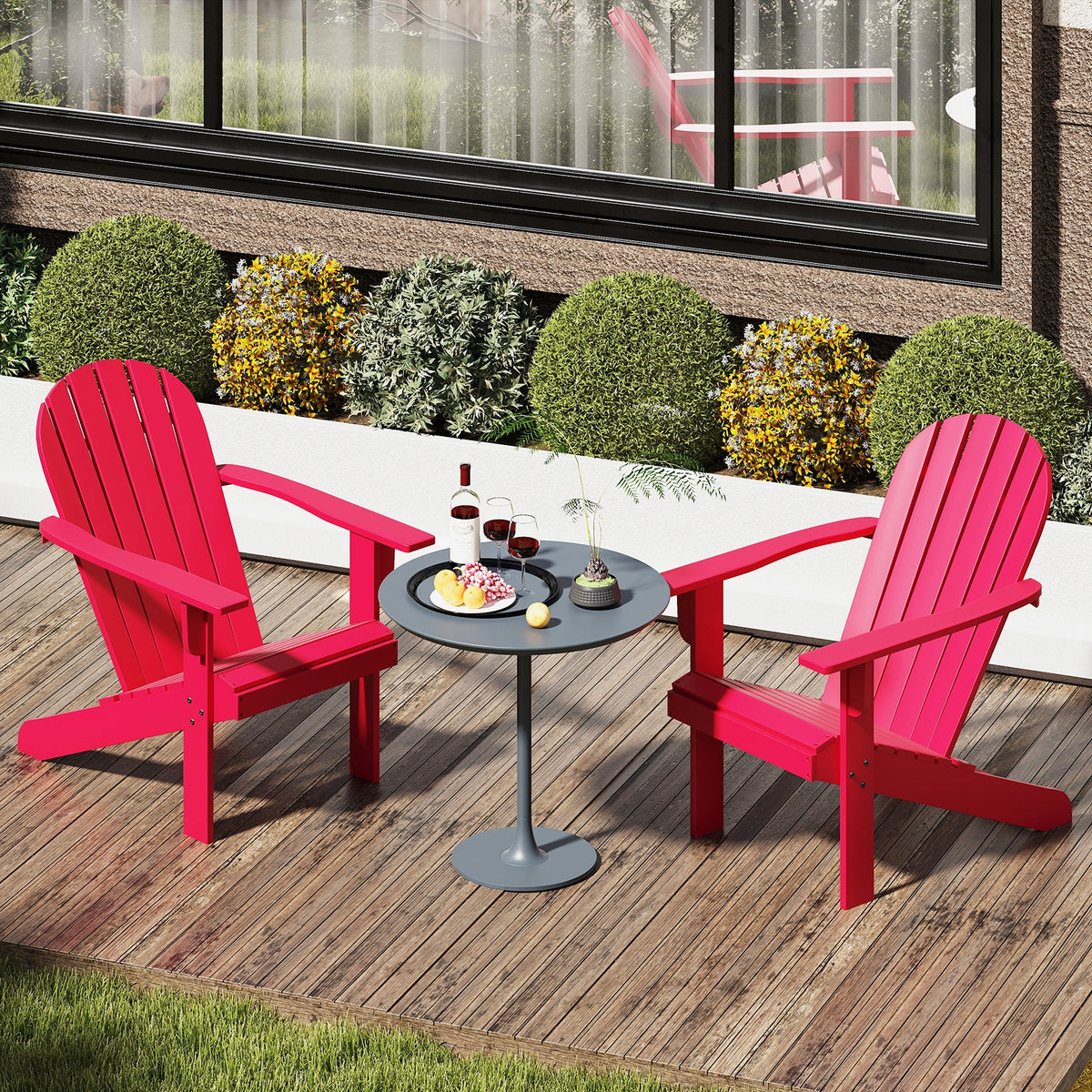 Acacia Wood Adirondack Chair, Red Adirondack Chairs at Gallery Canada