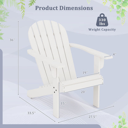 Acacia Wood Patio Adirondack Chair, White Adirondack Chairs at Gallery Canada