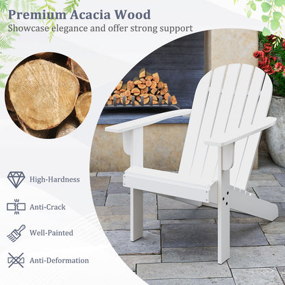 Acacia Wood Patio Adirondack Chair, White Adirondack Chairs at Gallery Canada