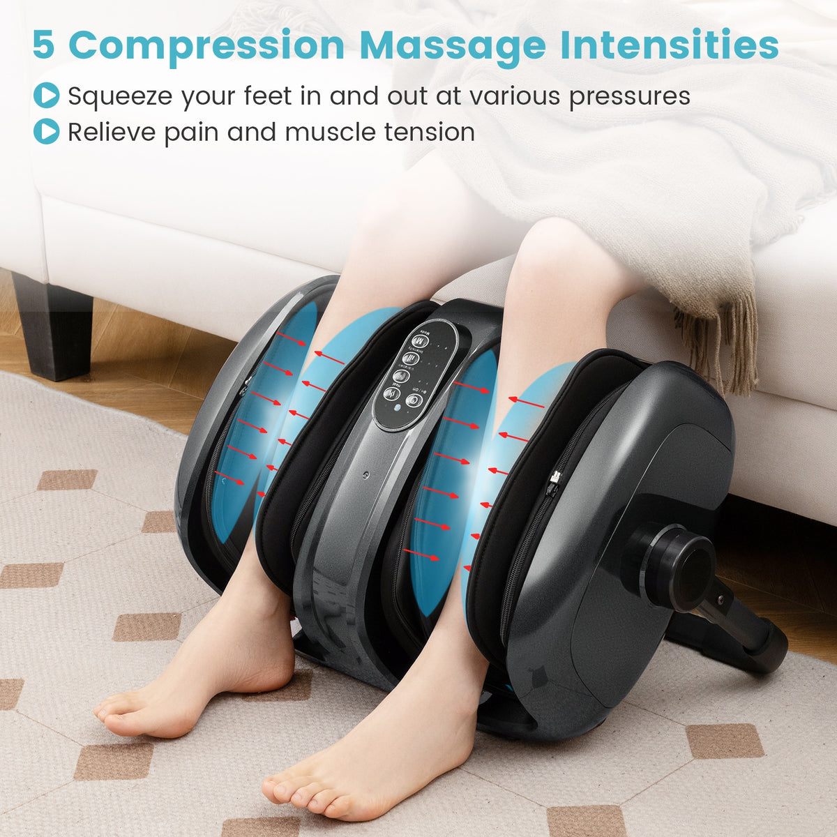 Foot And Calf Massager With Heat, Gray Foot Massager at Gallery Canada