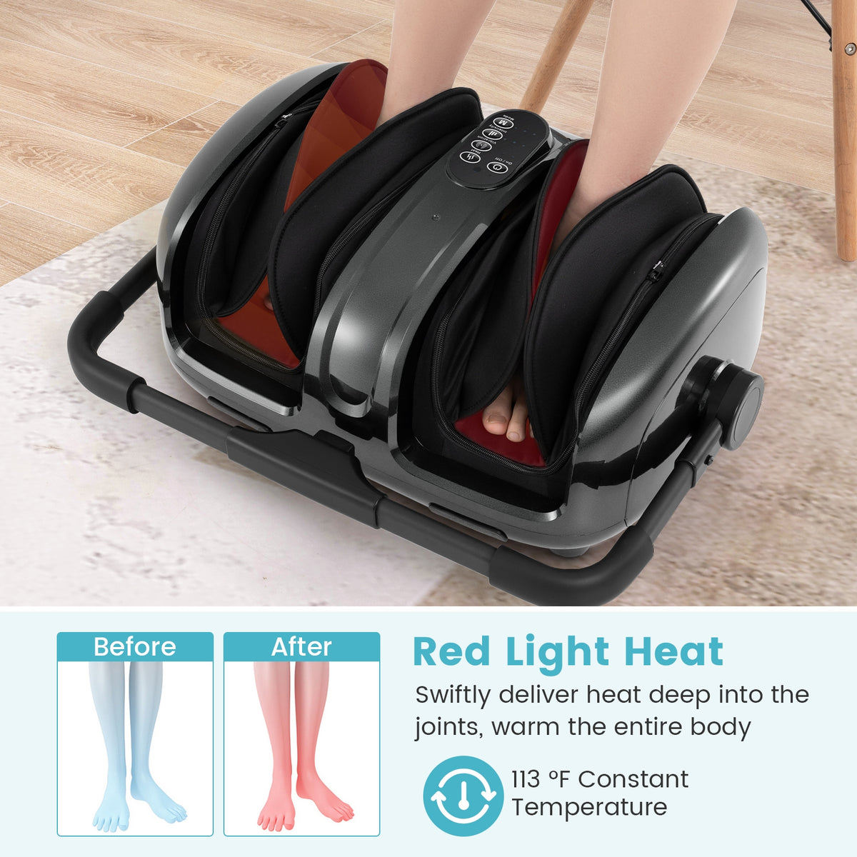 Foot And Calf Massager With Heat, Gray Foot Massager at Gallery Canada