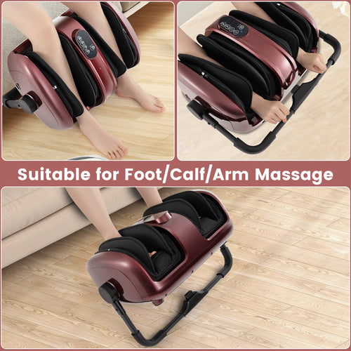 Foot And Calf Massager With Heat, Red