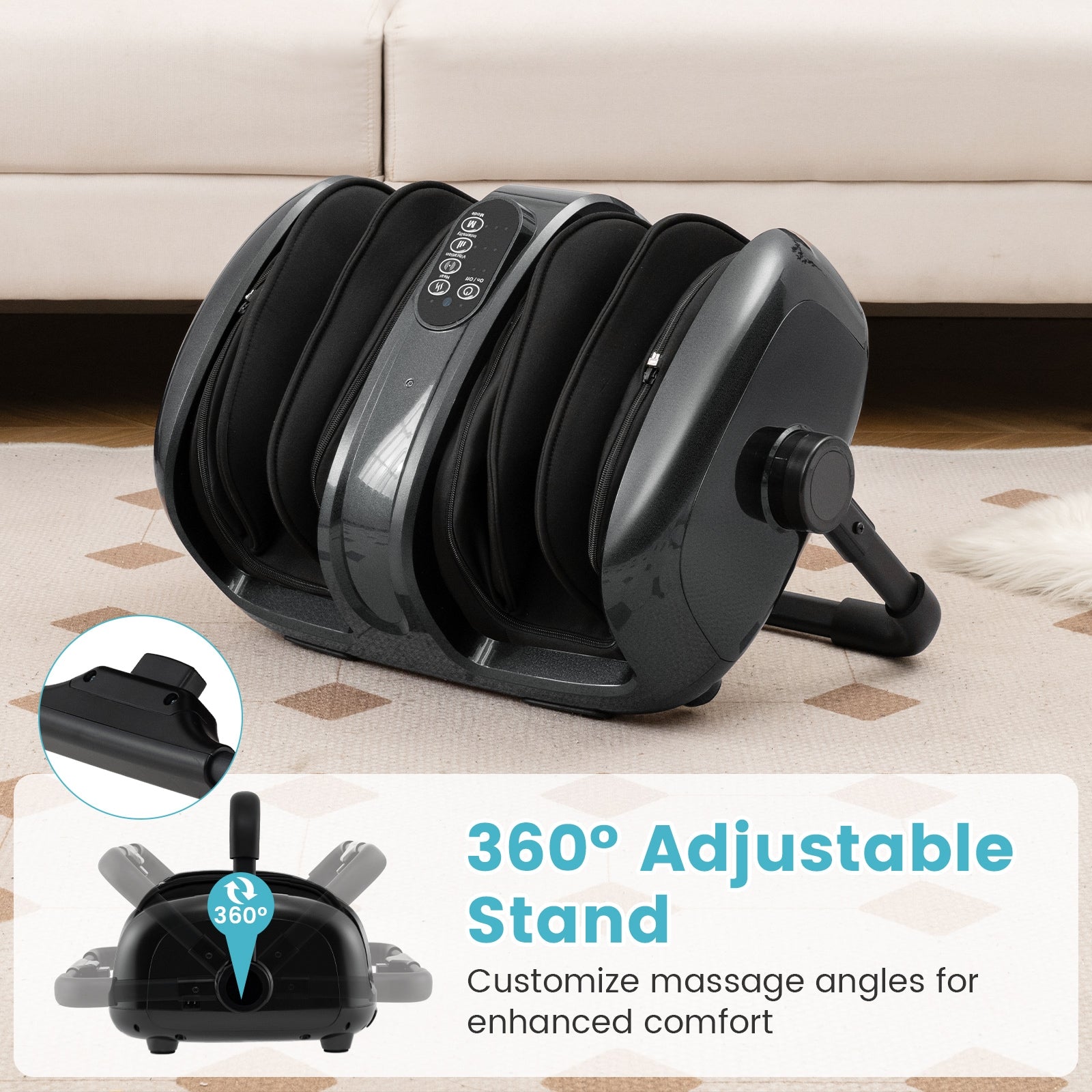 Foot And Calf Massager With Heat, Gray Foot Massager at Gallery Canada