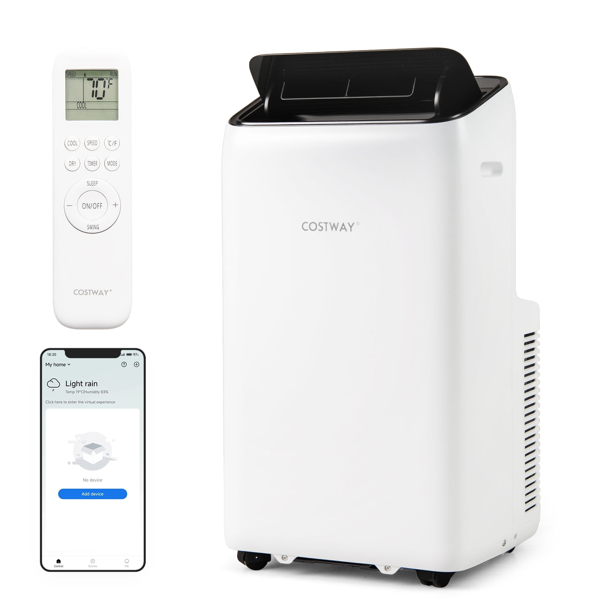 14000 BTU Inverter Portable Air Conditioner, Wifi Enabled, White Portable Air Conditioners at Gallery Canada