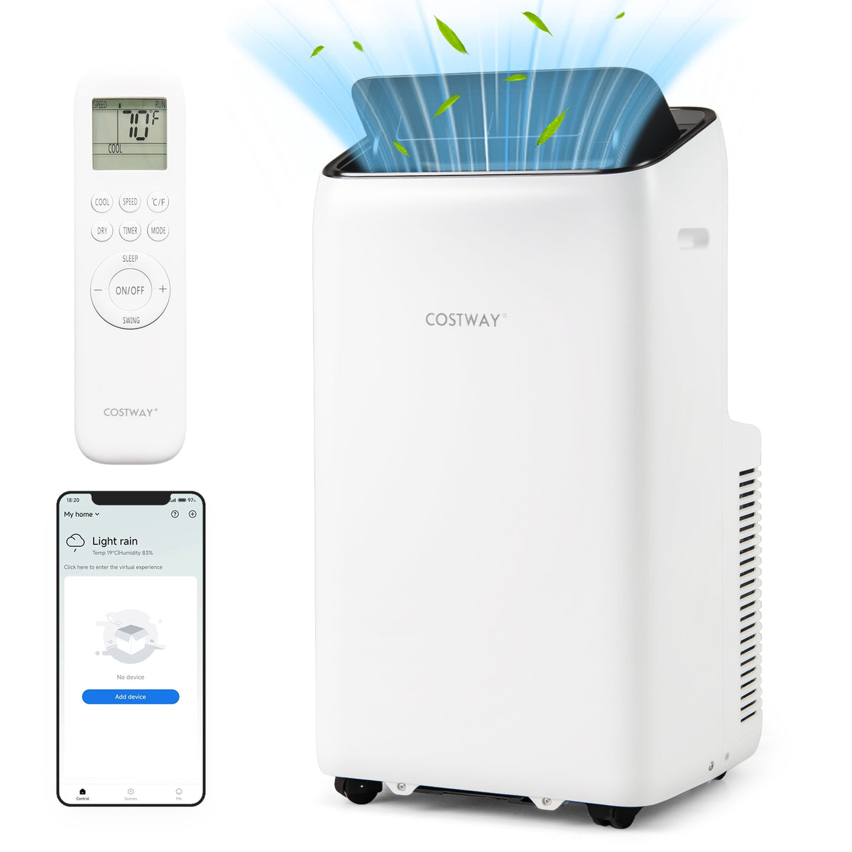 14000 BTU Inverter Portable Air Conditioner, Wifi Enabled, White Portable Air Conditioners at Gallery Canada