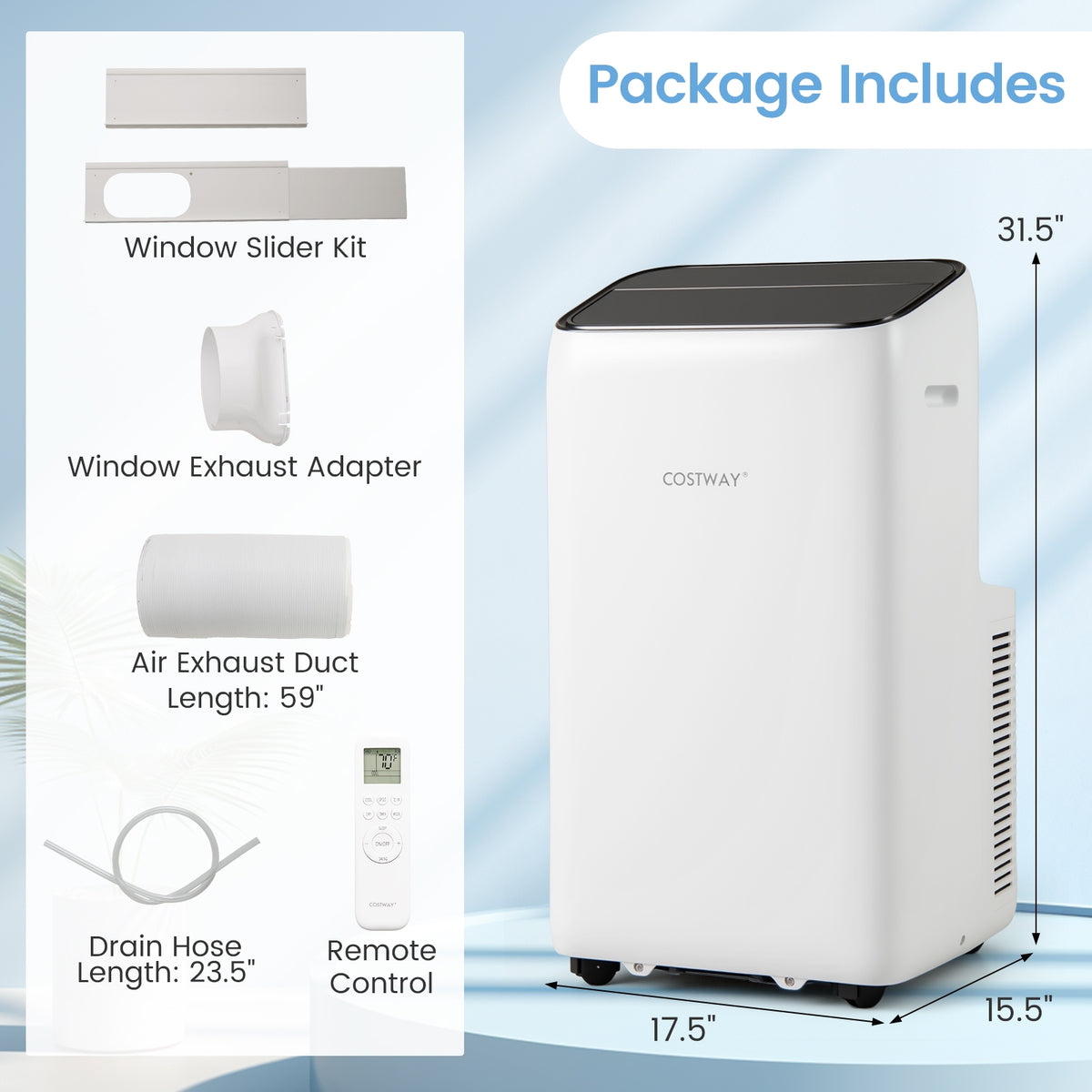 14000 BTU Inverter Portable Air Conditioner, Wifi Enabled, White Portable Air Conditioners at Gallery Canada