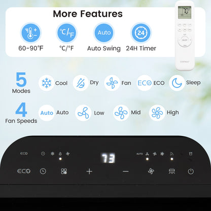 14000 BTU Inverter Portable Air Conditioner, Wifi Enabled, White Portable Air Conditioners at Gallery Canada