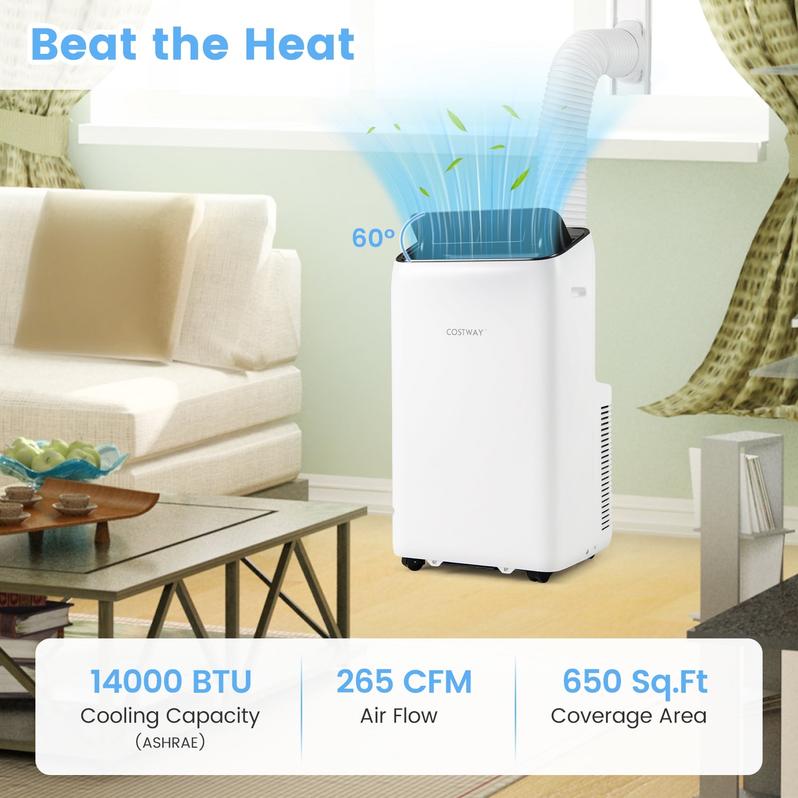 14000 BTU Inverter Portable Air Conditioner, Wifi Enabled, White Portable Air Conditioners at Gallery Canada