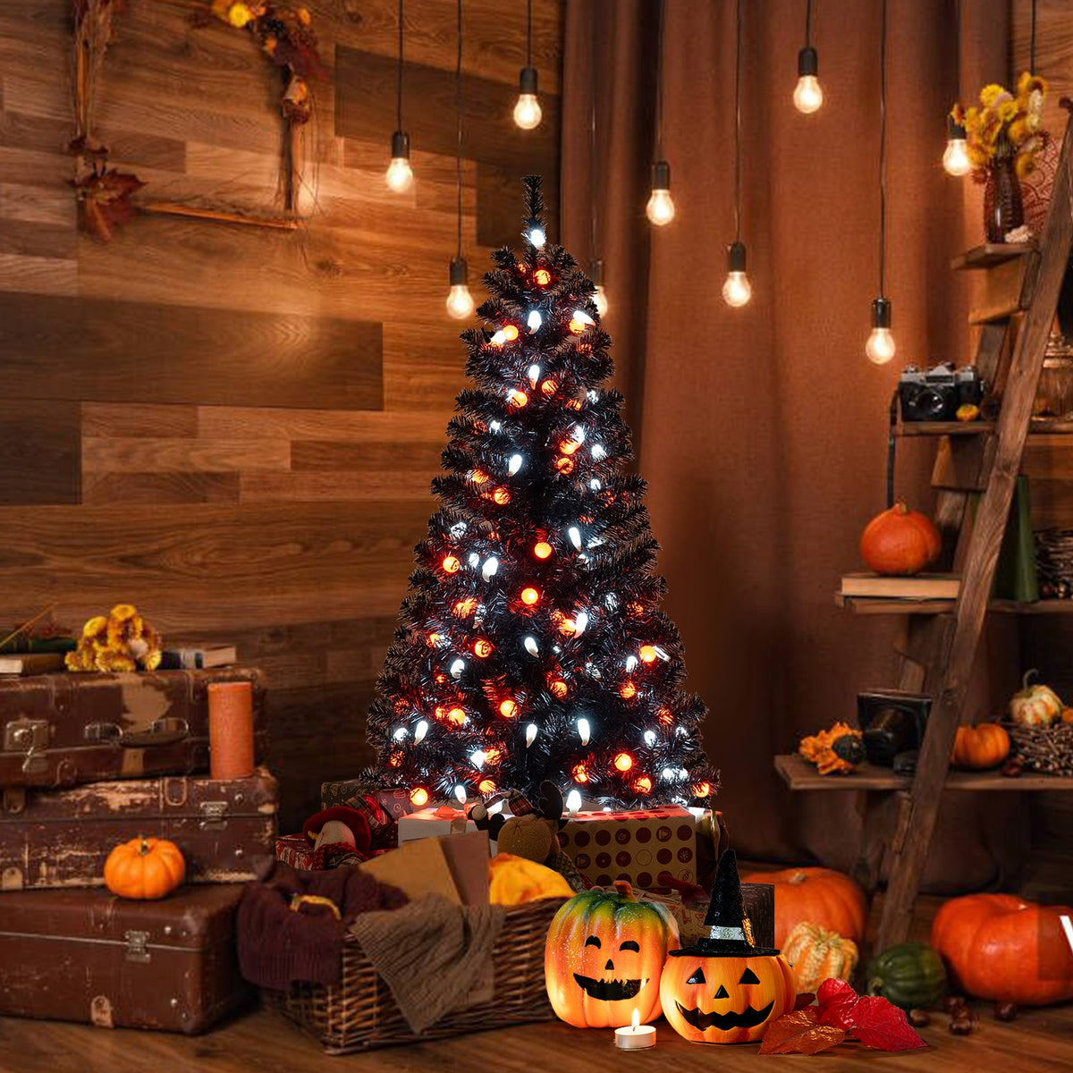 4.5 Feet Artificial Halloween Tree, 6 Lighting Modes, 5 Musics Halloween at Gallery Canada
