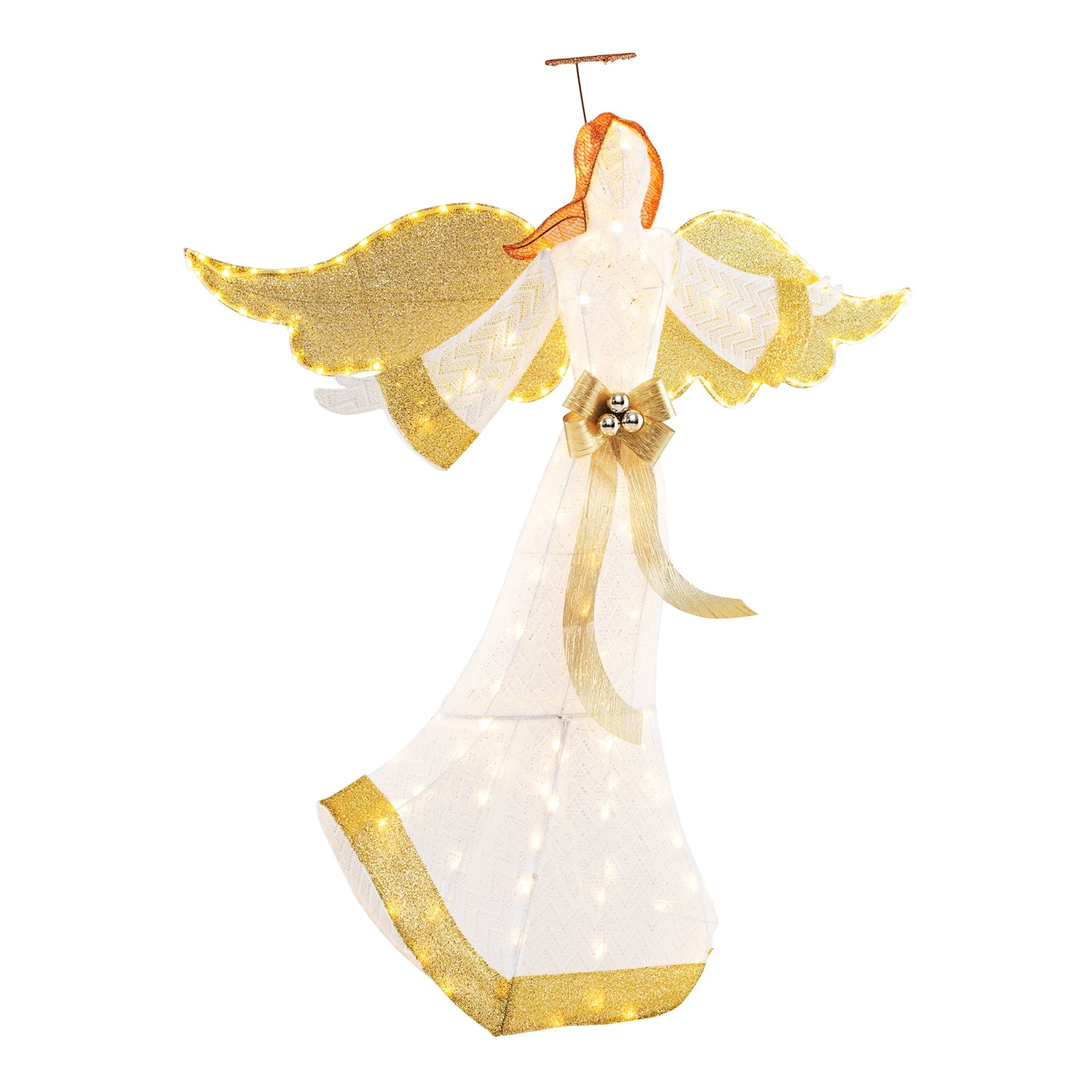 5.2 Feet Christmas Angel, Halo Wings, 180 Warm White LED Lights, White Christmas Decor & Accessories at Gallery Canada