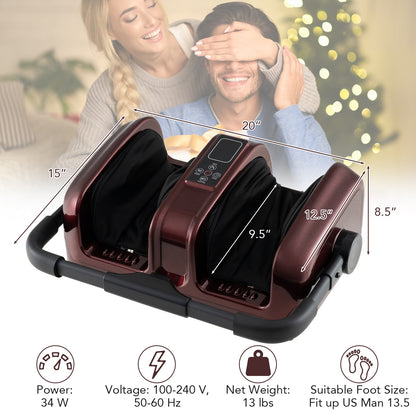 Electric Leg Massager With Heat, Shiatsu Deep Kneading, Red Foot Massager at Gallery Canada