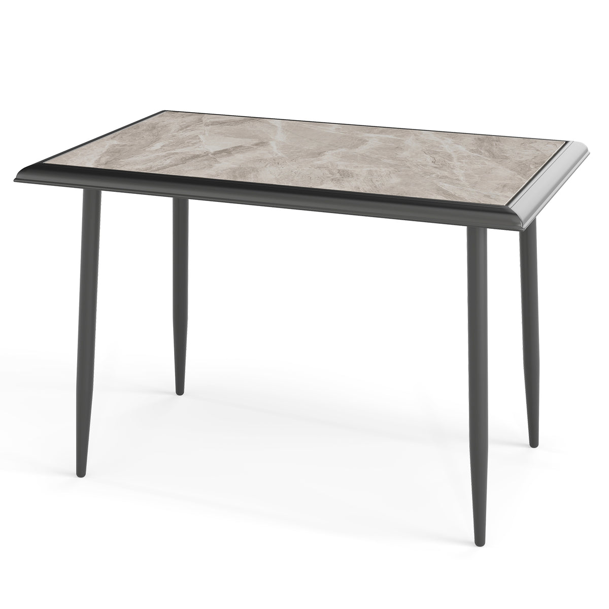 Sintered Stone Dining Table, 44" Rectangular, Metal Frame, Gray Dining Tables Gray at Gallery Canada