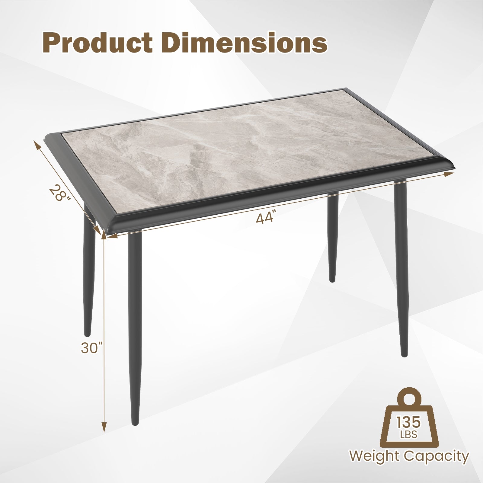 Sintered Stone Dining Table, 44