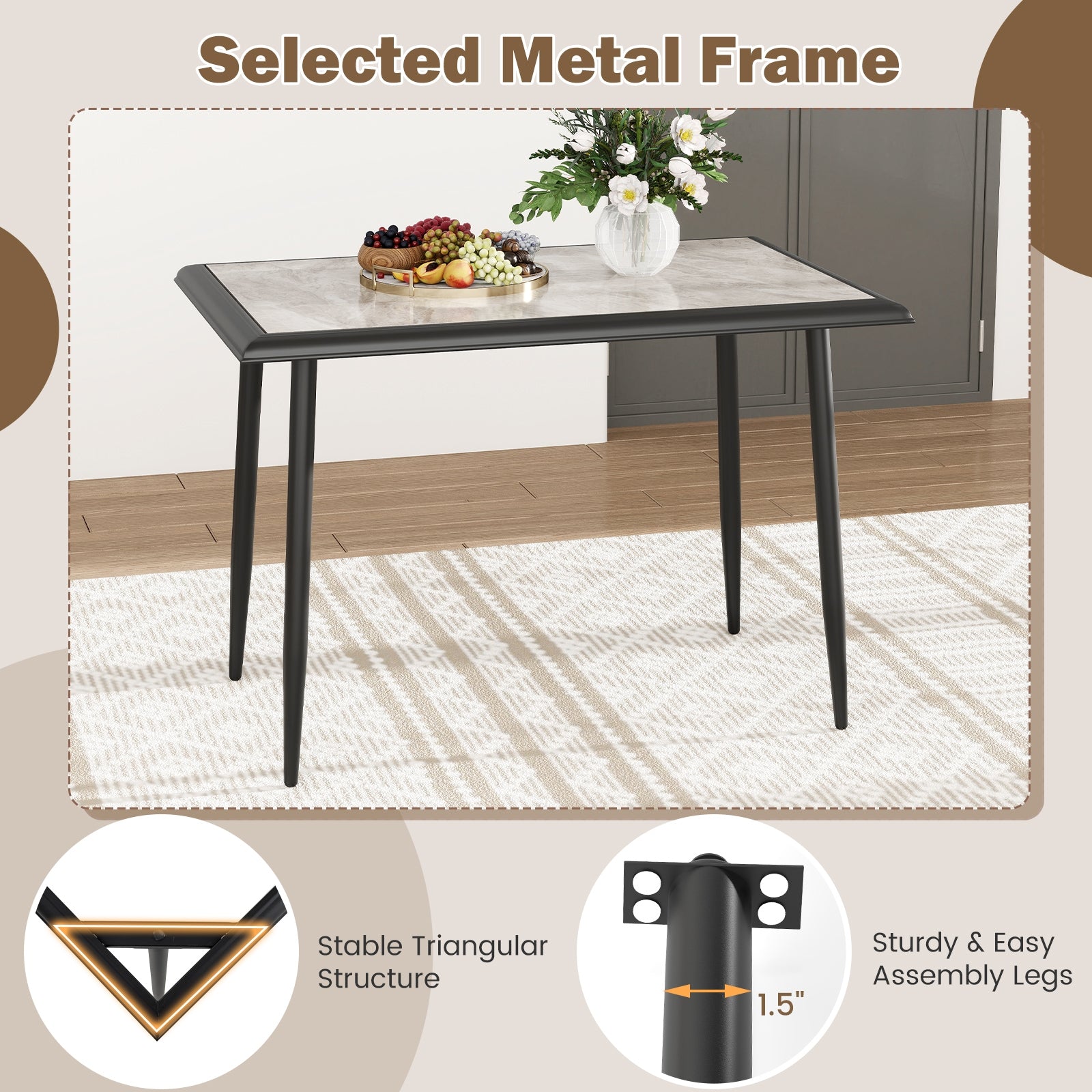 Sintered Stone Dining Table, 44