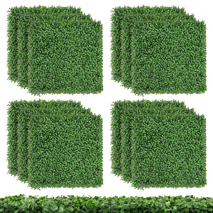 12 Artificial Boxwood Wall Panels, 20 x 20 Inch, Green Decorative Fencing & Flooring at Gallery Canada