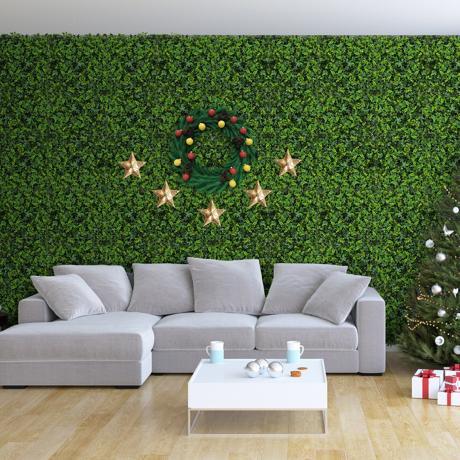 12 Pieces 20 x 20 Inch Artificial Greenery Foliage Panels, Green Decorative Fencing & Flooring at Gallery Canada