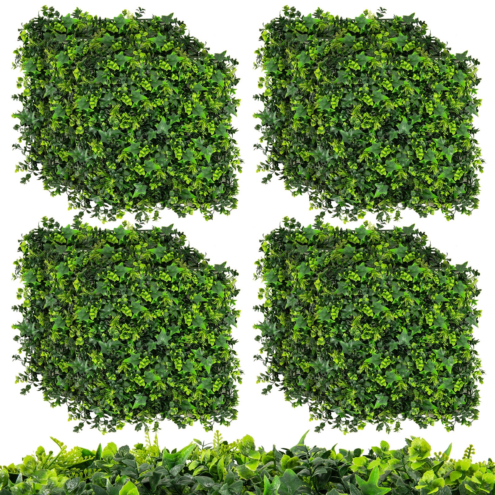 12 Pieces 20 x 20 Inch Artificial Greenery Foliage Panels, Green Decorative Fencing & Flooring at Gallery Canada