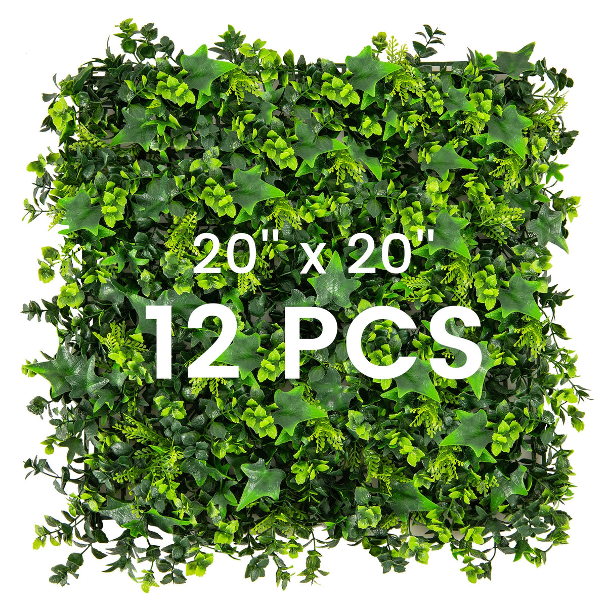 12 Pieces 20 x 20 Inch Artificial Greenery Foliage Panels, Green Decorative Fencing & Flooring at Gallery Canada