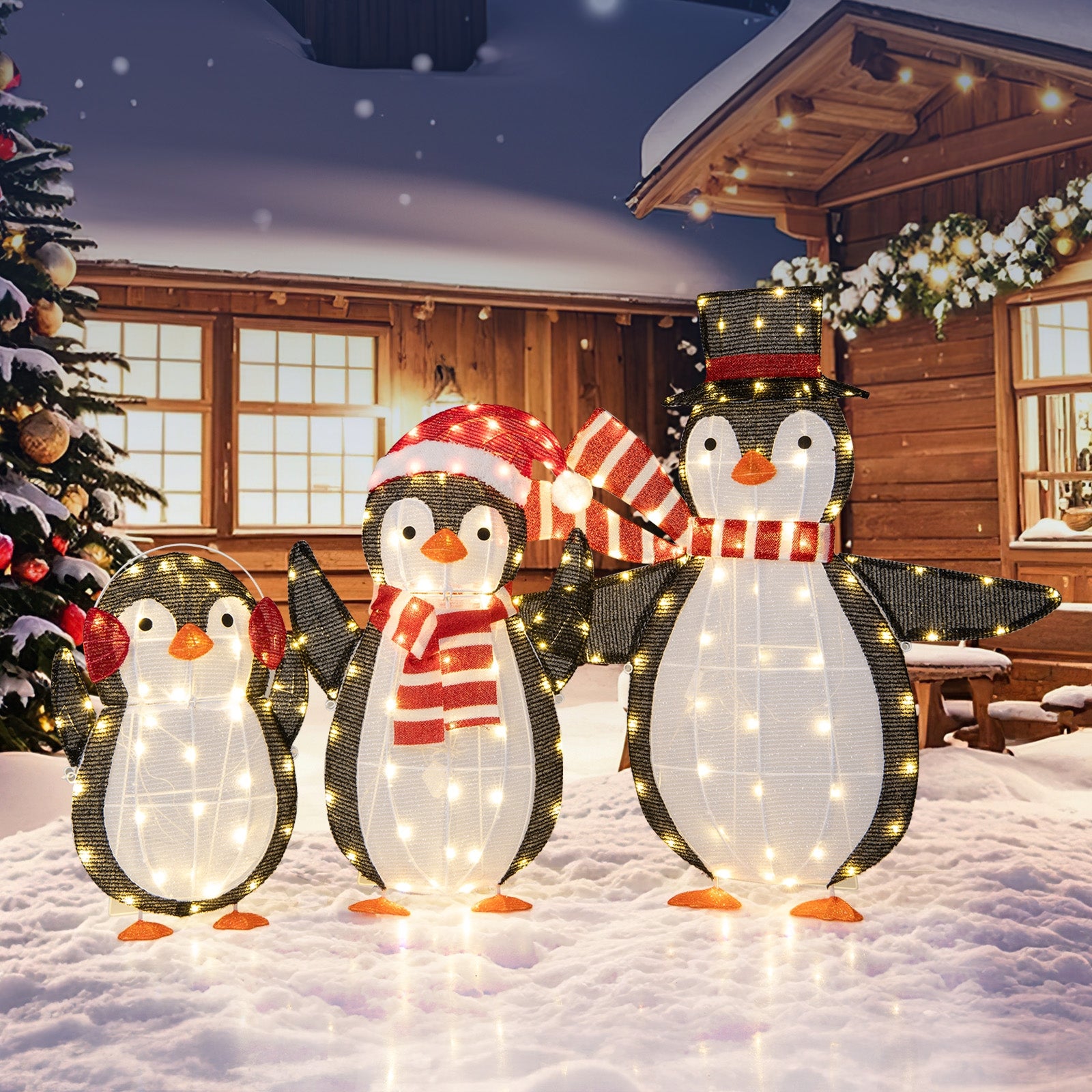 Penguin Christmas Decorations, 194 LED Lights, Zip Ties Christmas Decor & Accessories at Gallery Canada