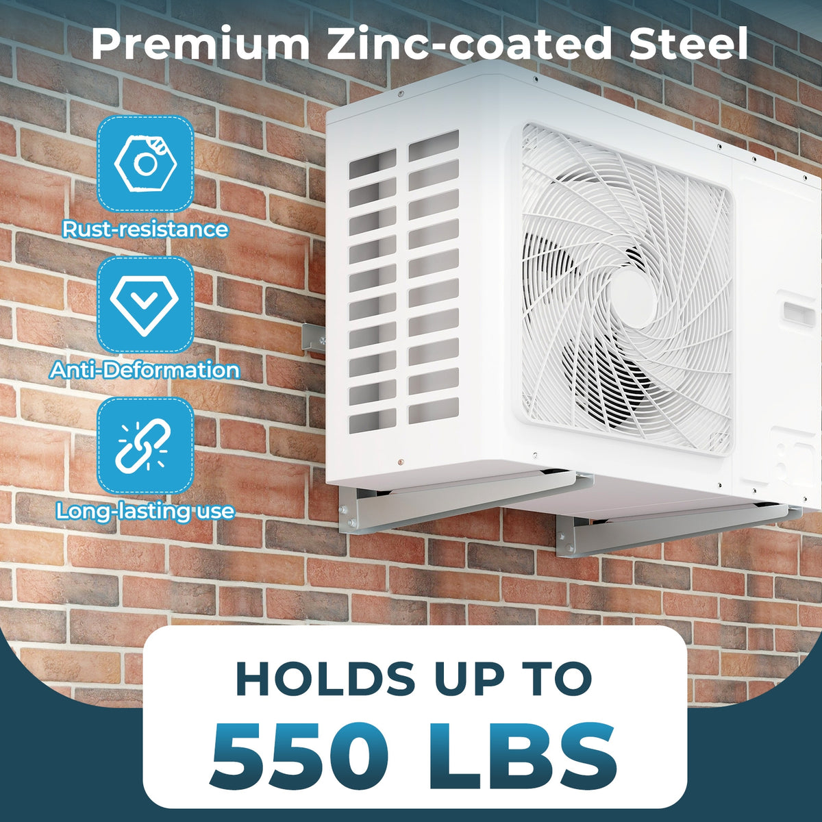 Mini Split Wall Mount Bracket, 12000-24000 BTU, Silver Mini Split Air Conditioners at Gallery Canada