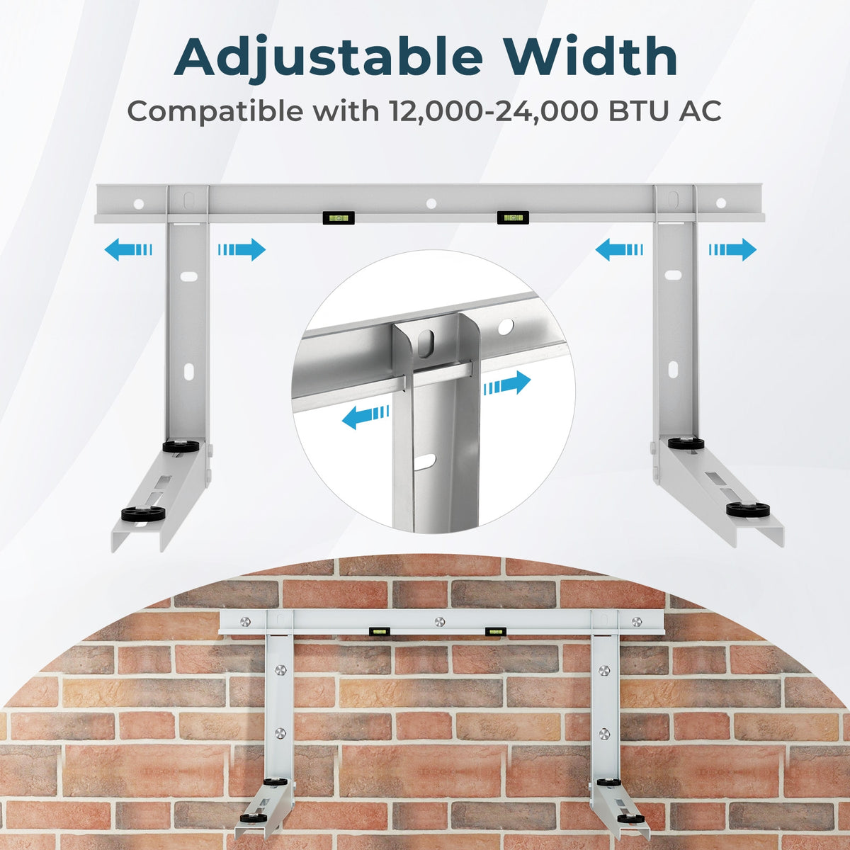 Mini Split Wall Mount Bracket, 12000-24000 BTU, Silver Mini Split Air Conditioners at Gallery Canada