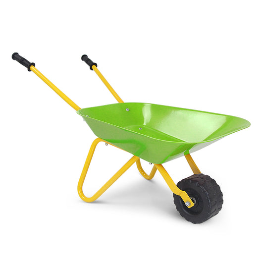 Kids Metal Wheelbarrow, Outdoor Garden Backyard Play Toy, Light Green Sandboxes Light Green at Gallery Canada