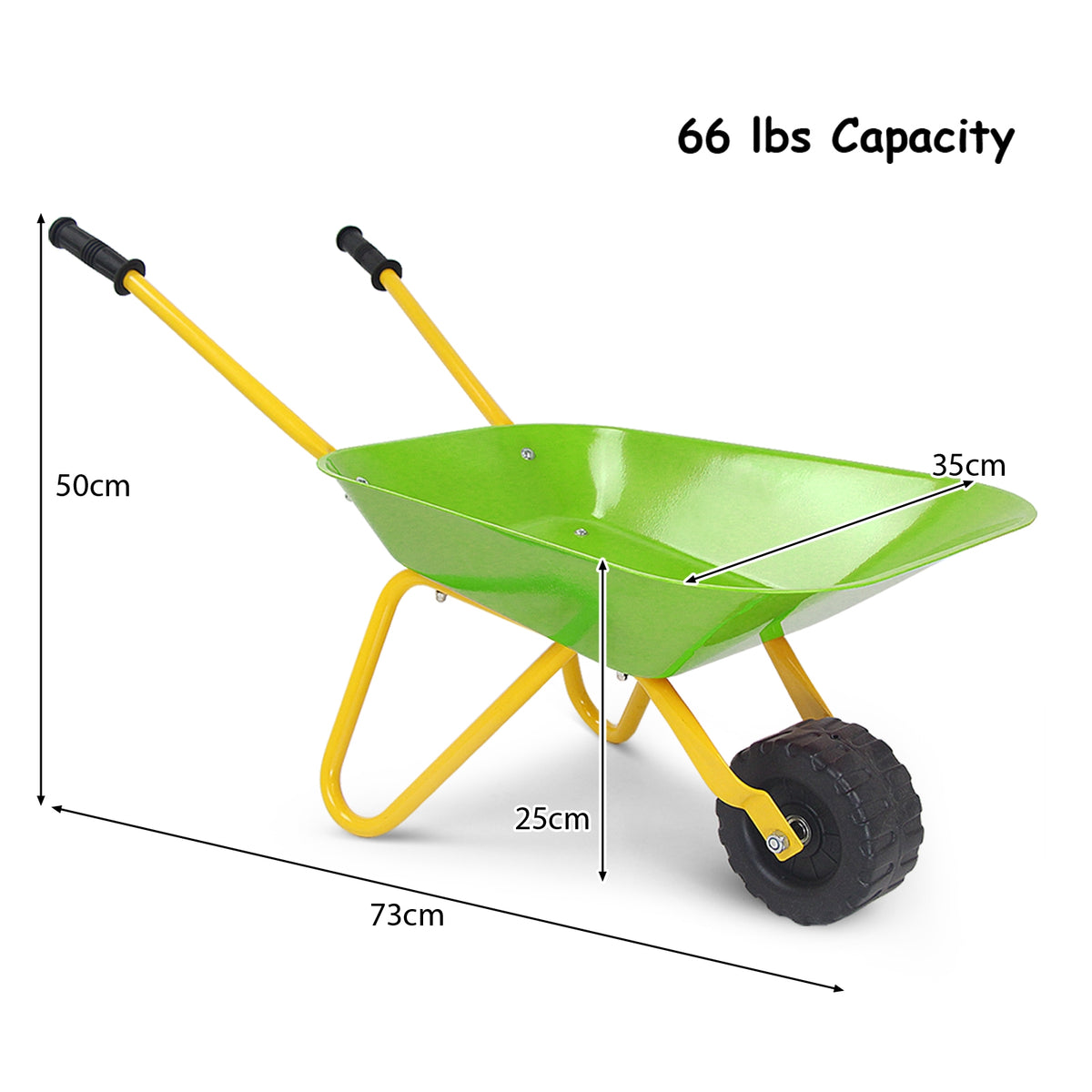 Kids Metal Wheelbarrow, Outdoor Garden Backyard Play Toy, Light Green Sandboxes at Gallery Canada