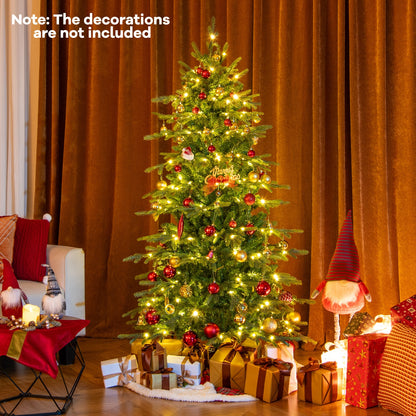 6 Feet Pre-Lit Artificial Christmas Tree, Warm White LED Lights, Green Christmas Tree at Gallery Canada