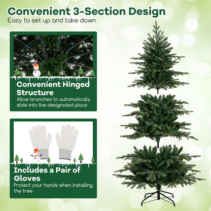 6 Feet Pre-Lit Artificial Christmas Tree, Warm White LED Lights, Green Christmas Tree at Gallery Canada