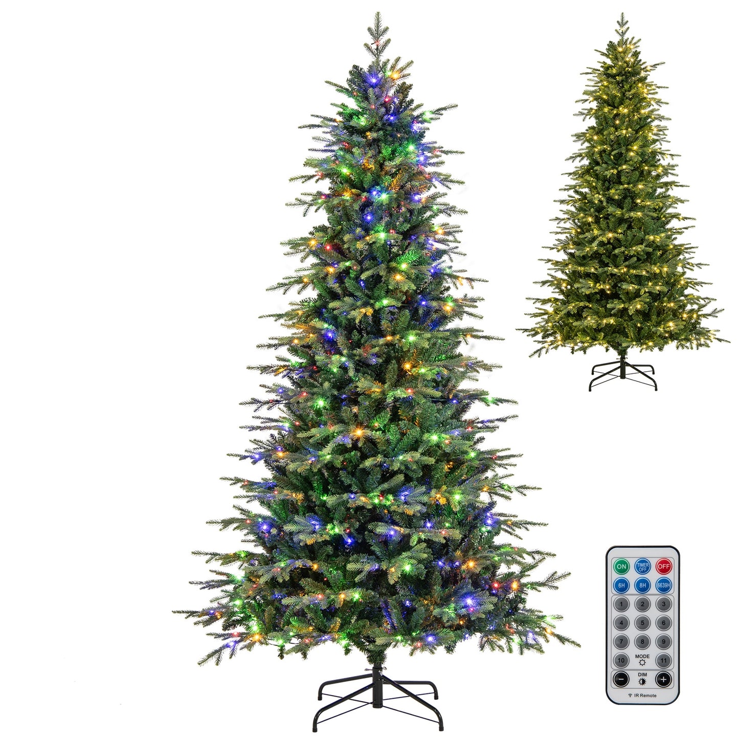 9 Feet Pre-Lit Artificial Christmas Tree, Warm White LED Lights, Green Christmas Tree Green at Gallery Canada
