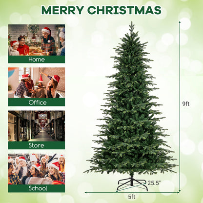 9 Feet Pre-Lit Artificial Christmas Tree, Warm White LED Lights, Green Christmas Tree at Gallery Canada