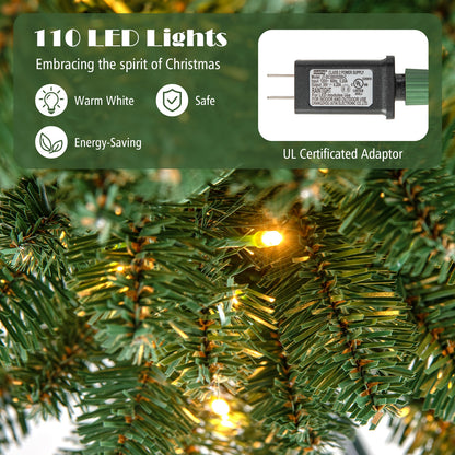 5FT Pencil Christmas Tree, Memory Wire, Warm LED Lights, Green Christmas Tree at Gallery Canada
