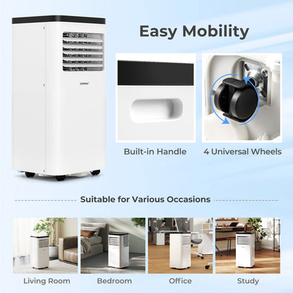 10000 BTU Portable Air Conditioner 3 in 1 Floor AC Unit, White Portable Air Conditioners at Gallery Canada