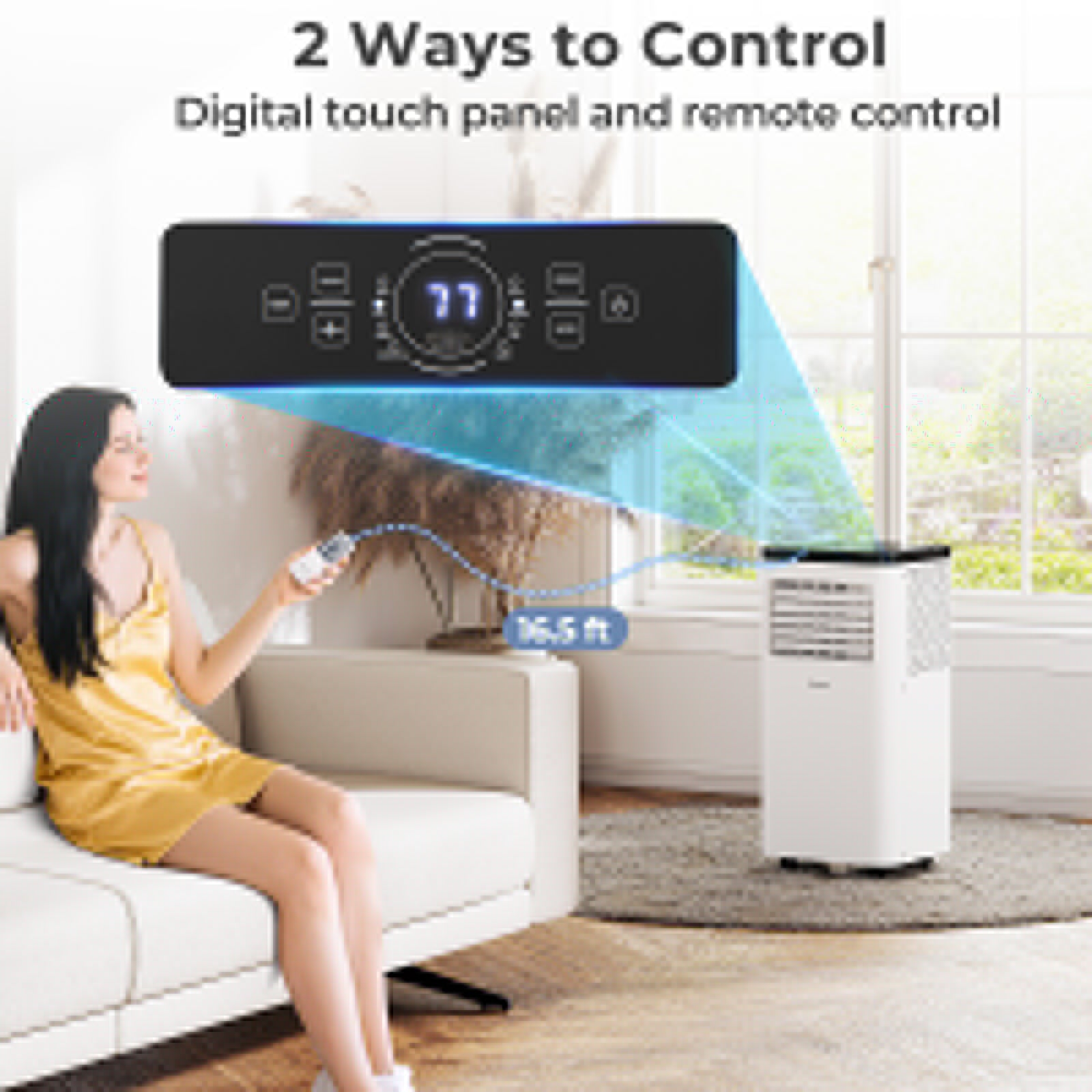 10000 BTU Portable Air Conditioner 3 in 1 Floor AC Unit, White Portable Air Conditioners at Gallery Canada