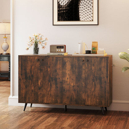 Mid Century Modern Buffet Sideboard, Adjustable Shelves, Brown Sideboards Cabinets & Buffets at Gallery Canada