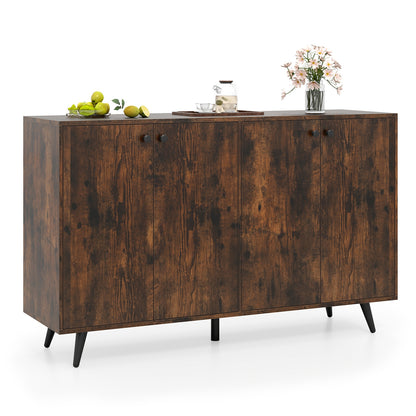 Mid Century Modern Buffet Sideboard, Adjustable Shelves, Brown Sideboards Cabinets & Buffets Rustic Brown at Gallery Canada