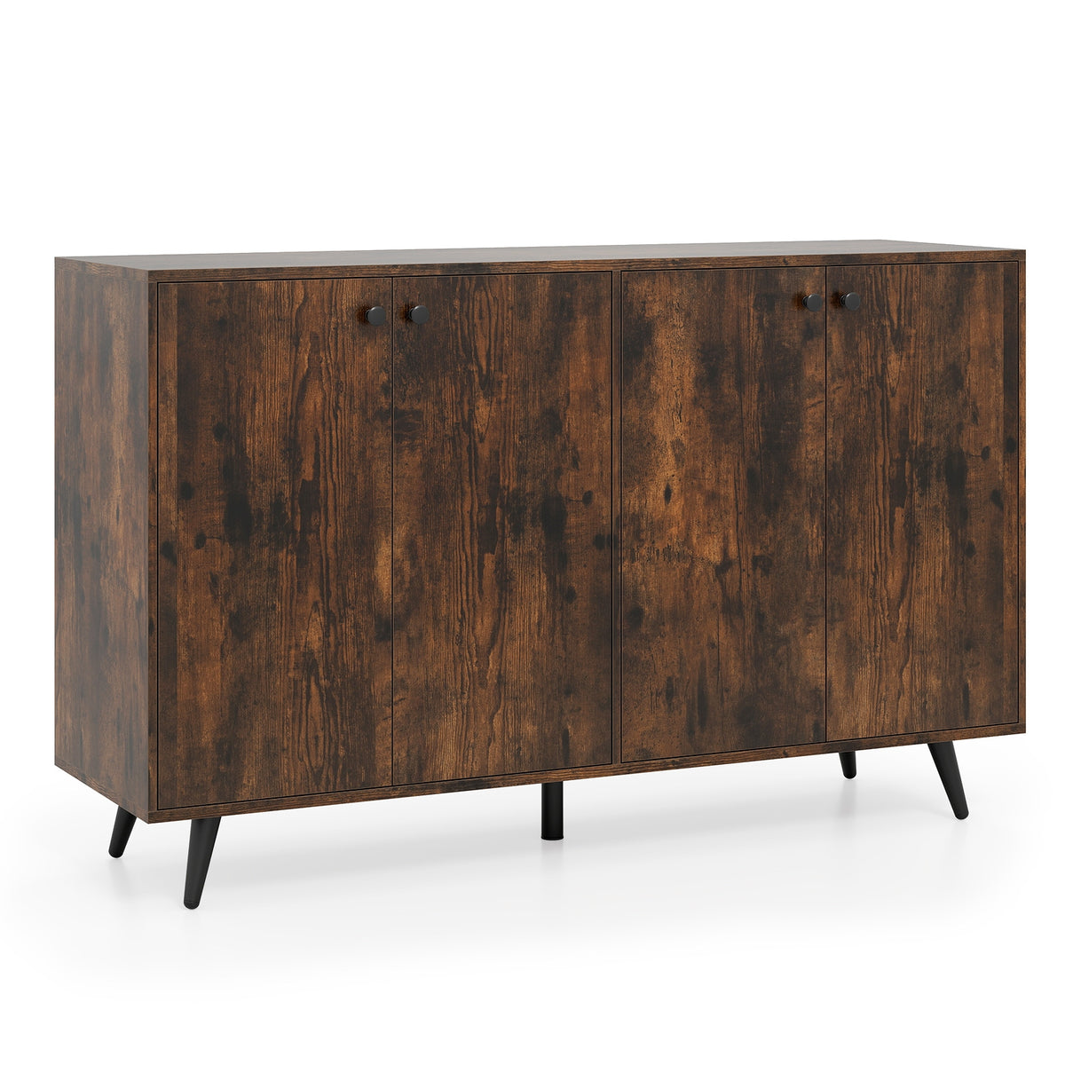 Mid Century Modern Buffet Sideboard, Adjustable Shelves, Brown Sideboards Cabinets & Buffets at Gallery Canada