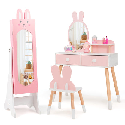 Kids Jewelry Armoire Cabinet, Large Capacity, Pink Kids Vanities at Gallery Canada