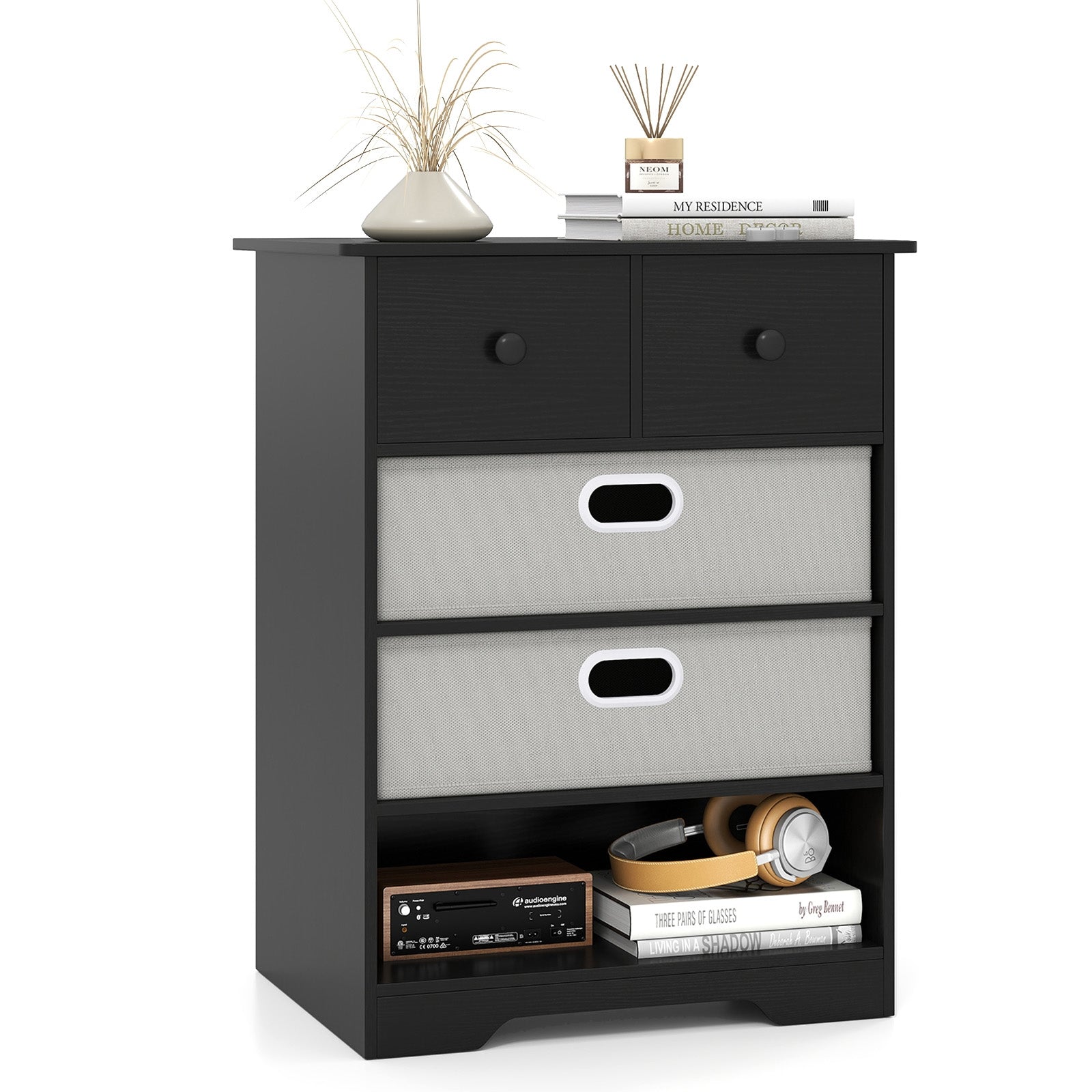 4-Drawer Dresser, Modern Chest Storage Organizer, Black Cabinets & Chests at Gallery Canada