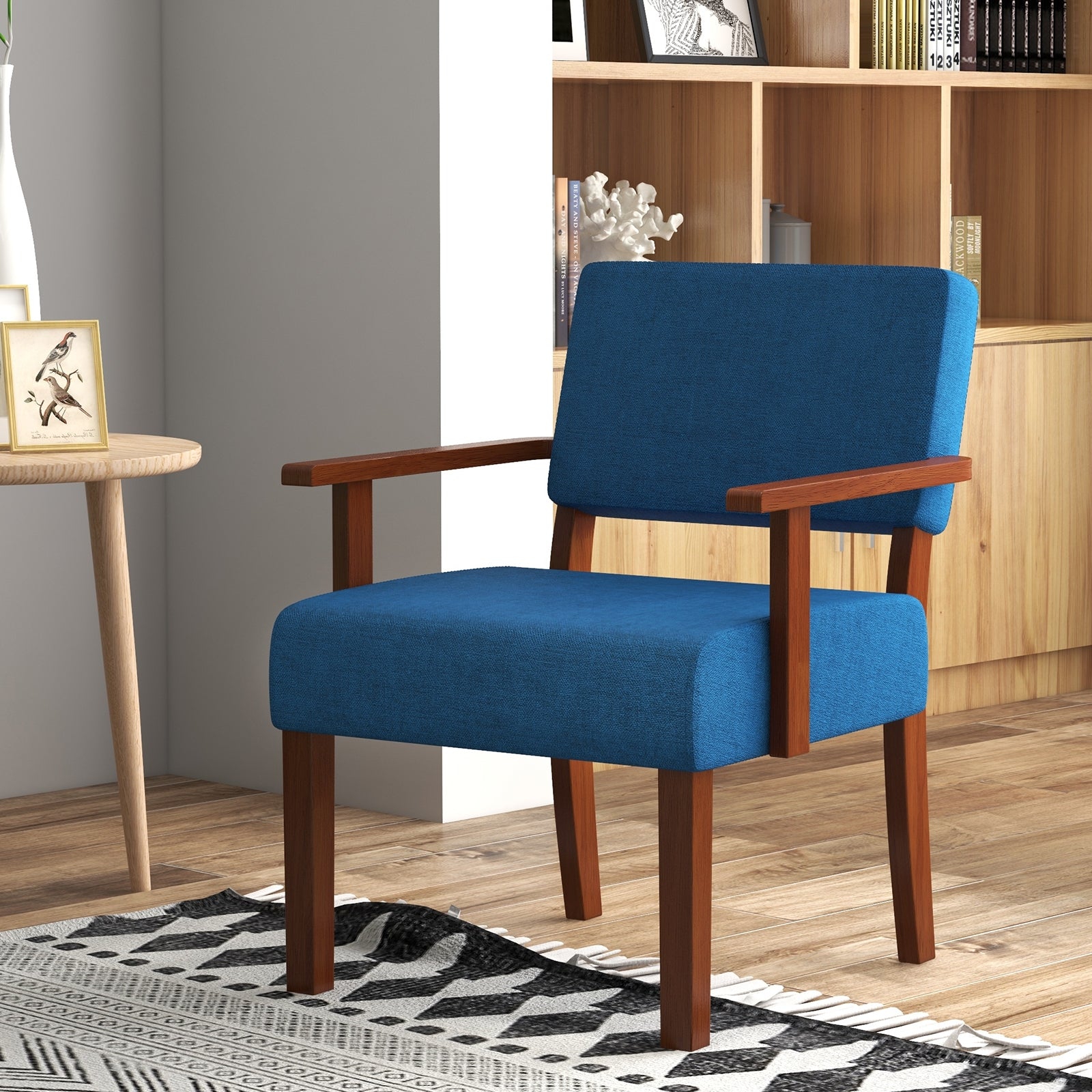 Linen Accent Chair, Soft Padded Seat, Blue Sofas & Loveseats at Gallery Canada